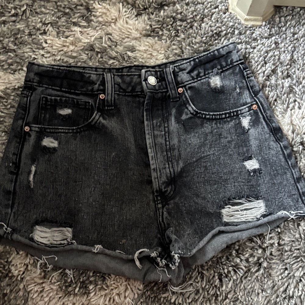 Wild Fable Charcoal Distressed Jean Shorts